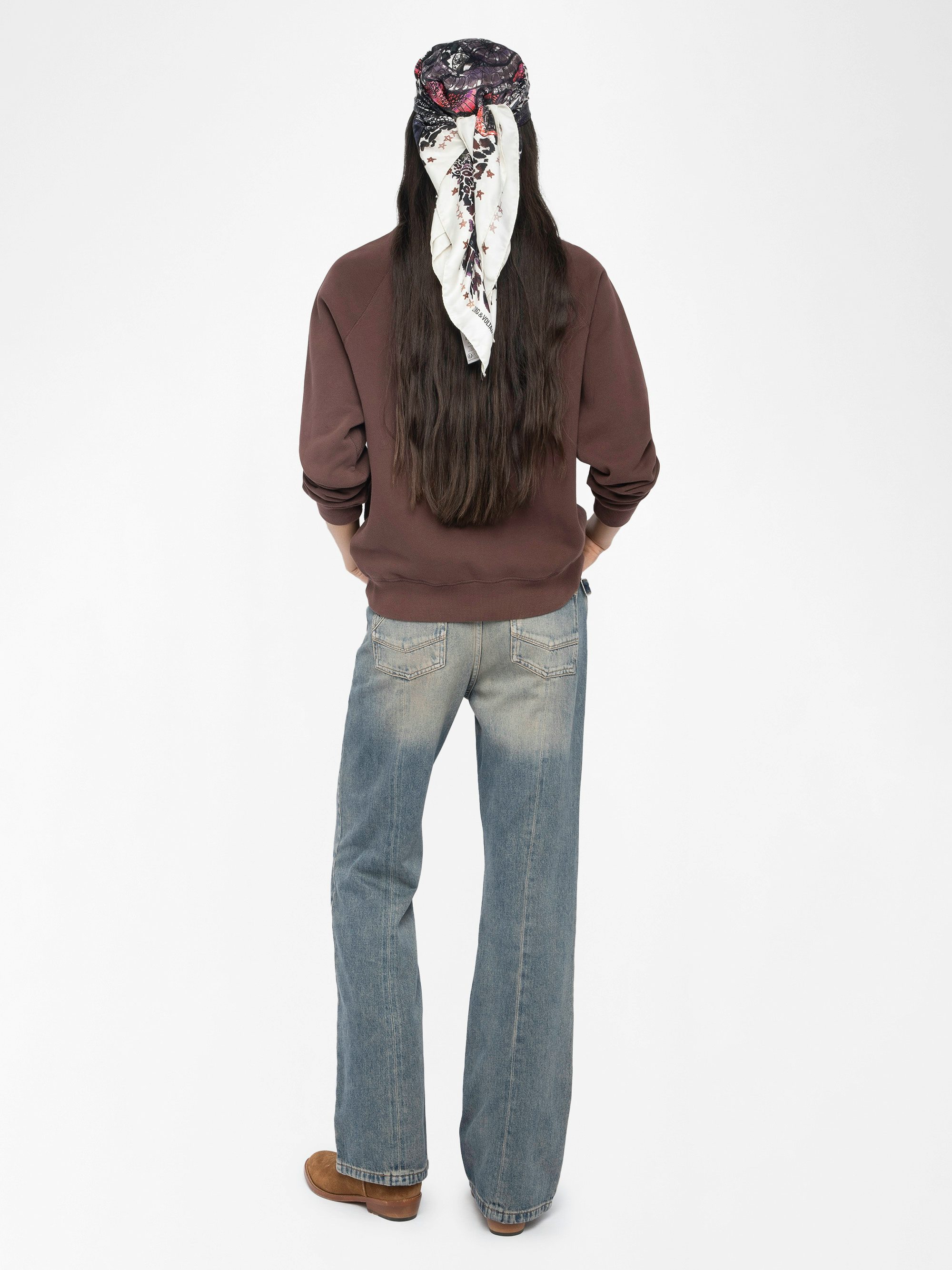 Upper Sweatshirt - Sweatshirt with long sleeves and wording patch on front.